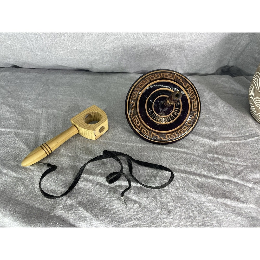 Black and Brown‎ Spinning Top
